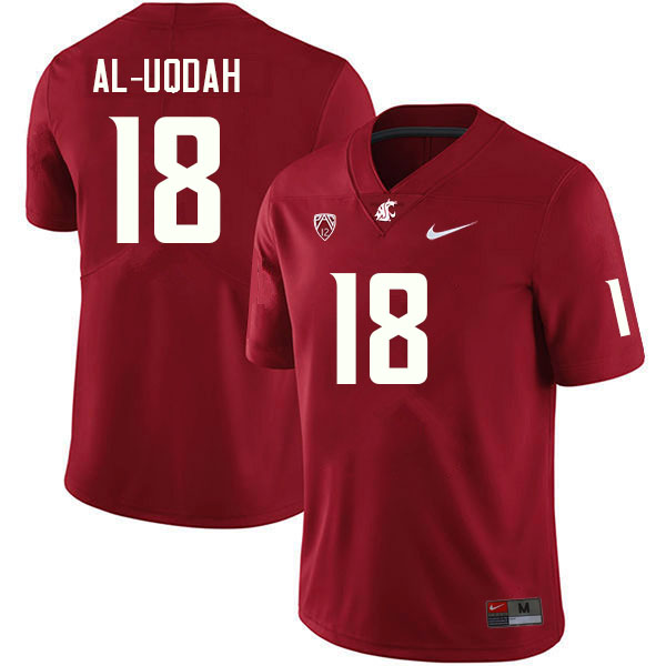 Washington State Cougars #18 Taariq Al-Uqdah College Football Jerseys Sale-Crimson
